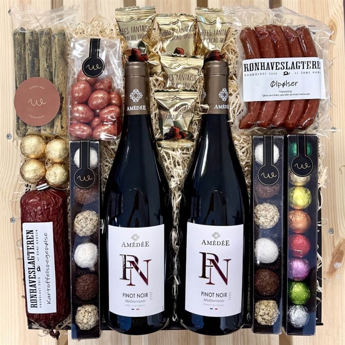 Gavekurv til mor med lys og tekst