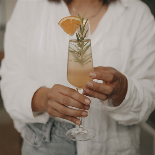 Champagneglas med hjärta - 190 ml