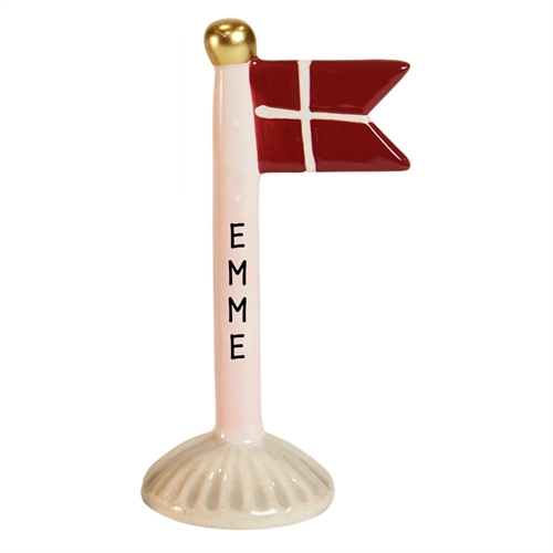 Flagga Rosa H: 14 cm keramik