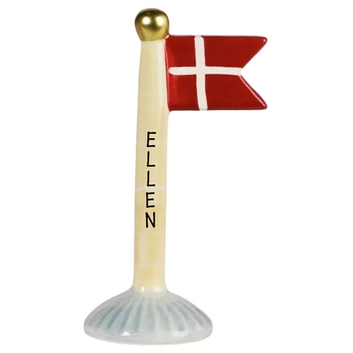 Flagga ljusgul H: 14 cm keramik