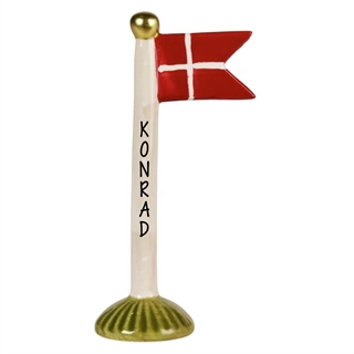 Flagga Grå/prickar H: 19cm