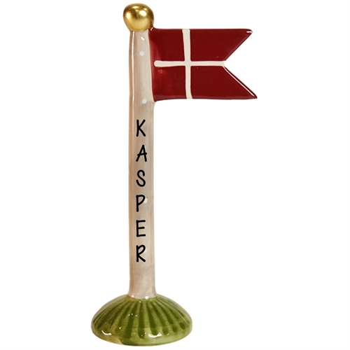 Flagga Grå/prickar H: 19cm