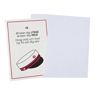 Studentkort, H 14,8 cm, B 10,5 cm - RÖTT