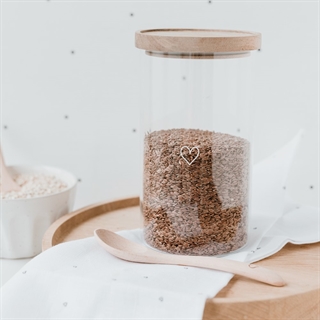 Förvaringsburk hjärta vit 19 cm