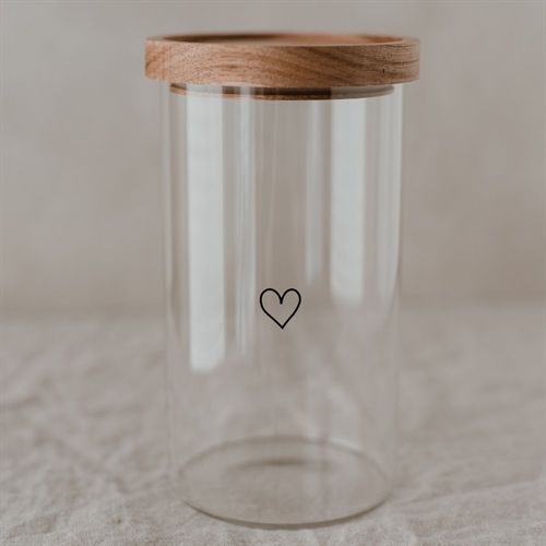 Förvaringsburk hjärta svart 19 cm