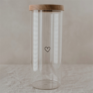 Förvaringsburk hjärta svart 25 cm