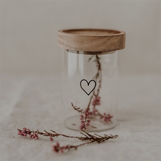 Mini förvaringsburk hjärta svart 9 cm