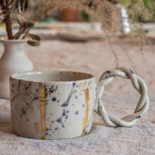 Keramisk kopp Splash plommon