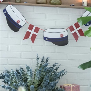 Blå studentgirlande