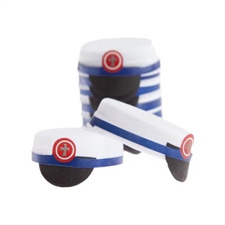 Blå studentmössor bordsdekoration