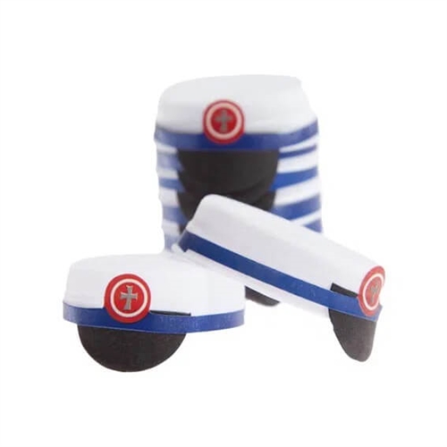 Blå studentmössor bordsdekoration