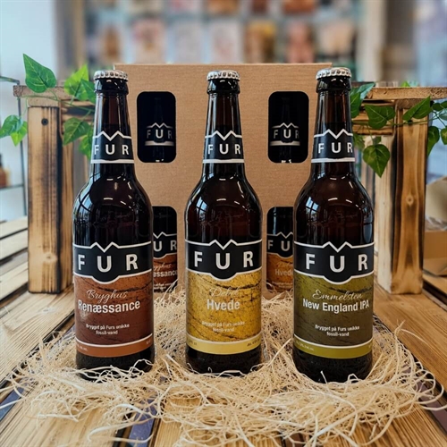 Presentförpackning med 3 x FUR öl