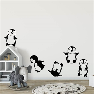 5 söta pingviner - Wallstickers