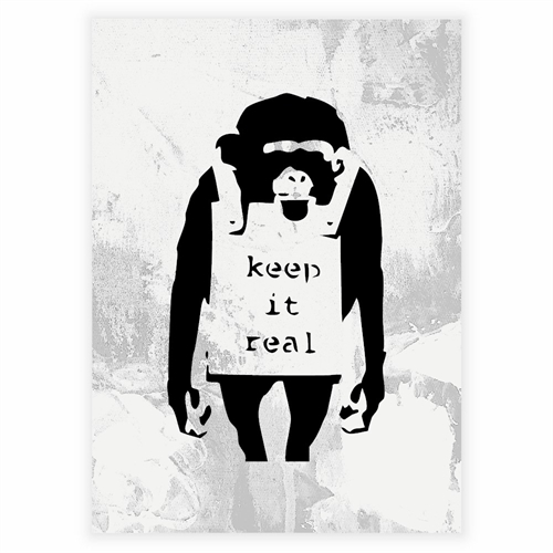 Poster - Keep it real apa av Banksy