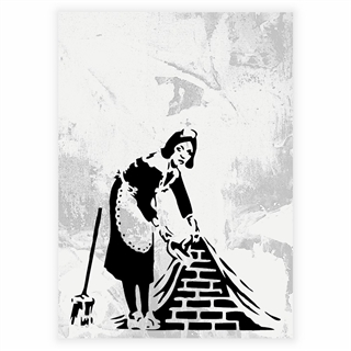 Poster & Affisch Banksy Street Art - Cleaning Maid | Europosters