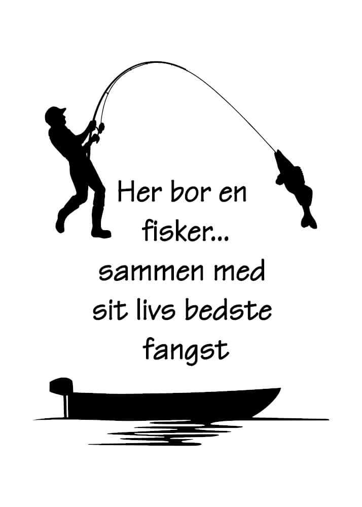 Poster - Här bor en fiskare...