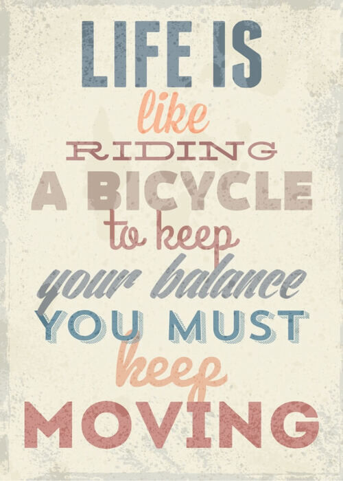 Poster - Life is like riding a bicycle