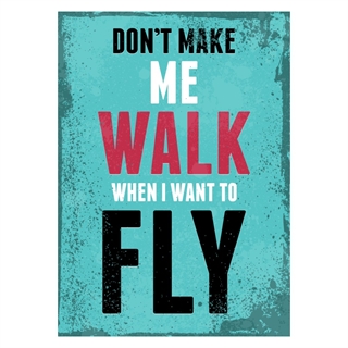 Poster - Don't make me walk when I want to fly