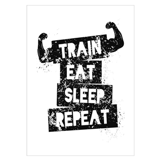 Poster - Train eat sleep repeat