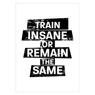 Poster - Train insane or remain the same