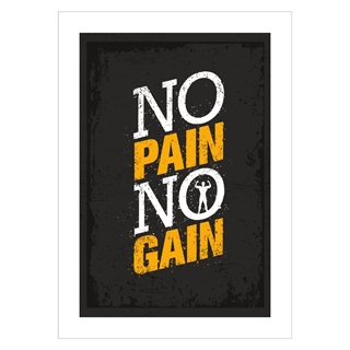 Poster - No pain and no gain