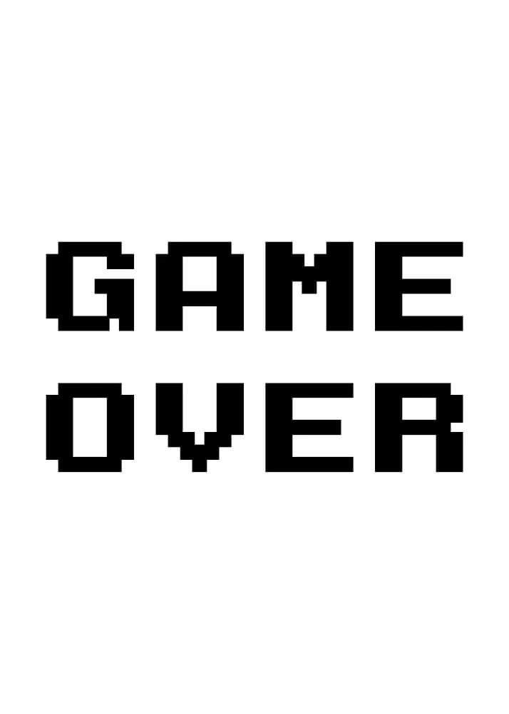 Poster - Game Over Pixels