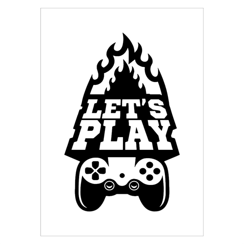 Poster med texten Let\'s Play