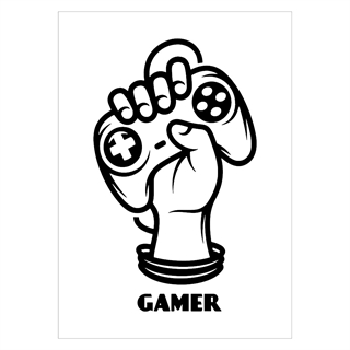 Poster - Gamer hand controller