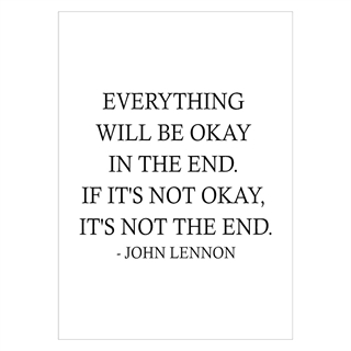 Everything will be okay - John Lennon - poster