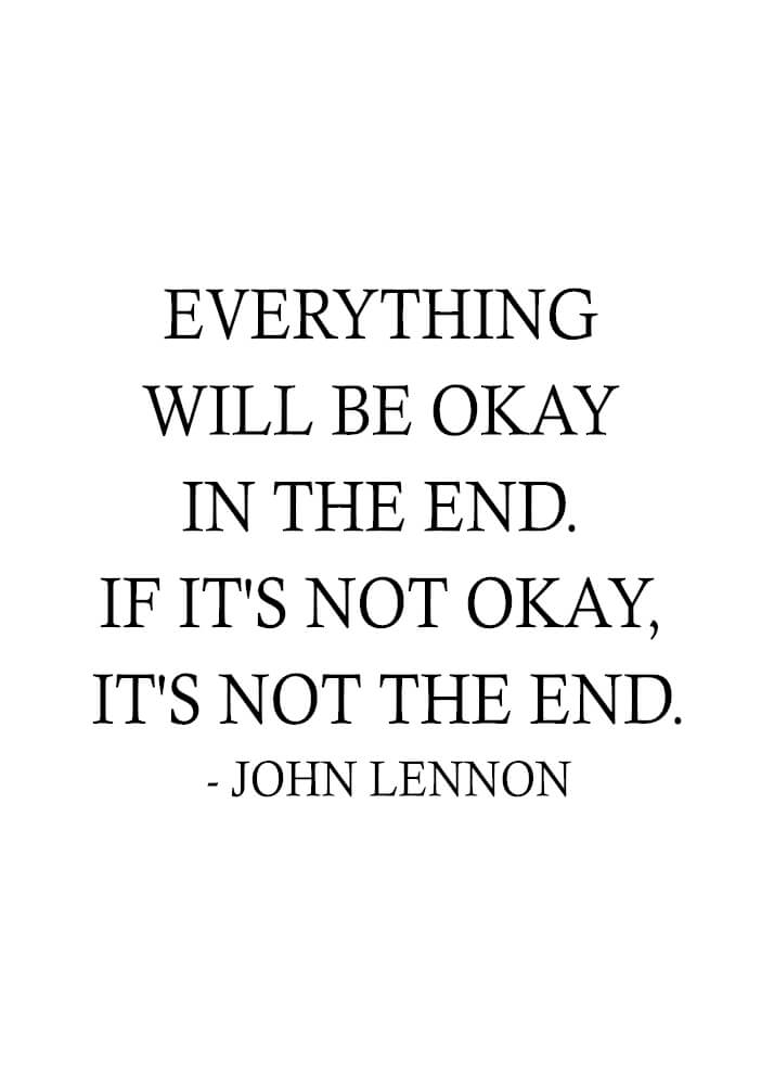 Everything will be okay - John Lennon - poster