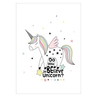 Barn poster - Do you believe in unicorn