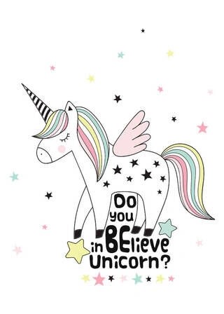 Barn poster - Do you believe in unicorn