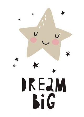 Barn poster - Dream big stars