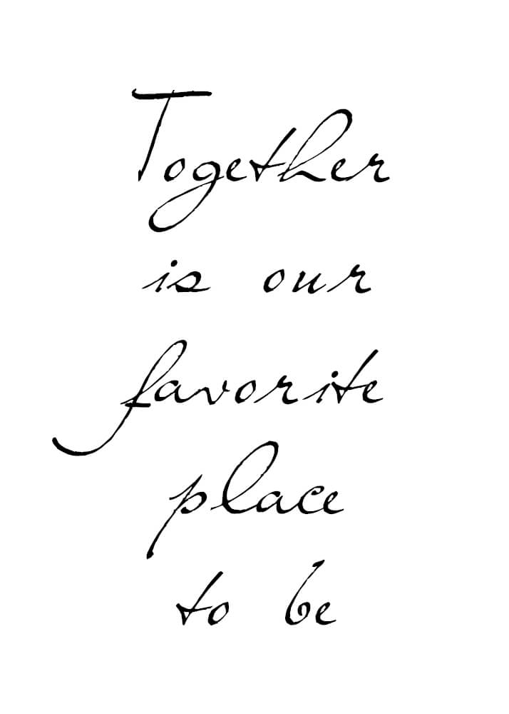 Poster - Together is our favorite place