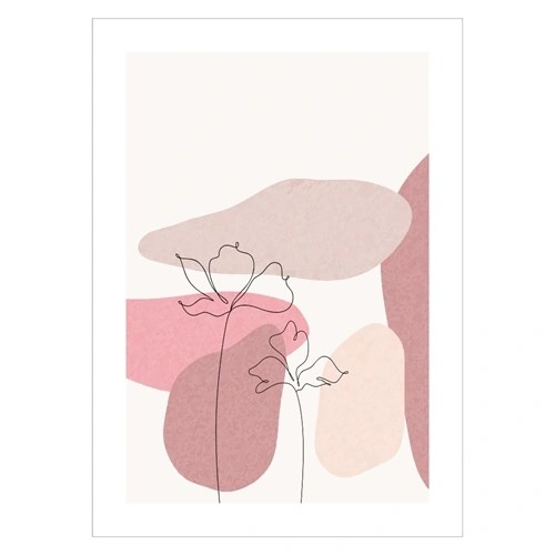 Abstrakt och kreativ blommönster med fina färger i rosa nyanser