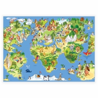 Världskarta till barn