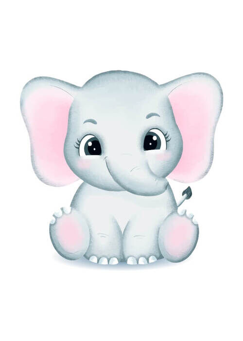 Poster - Poster watercolor elephant