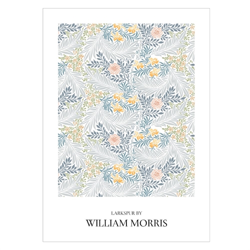 Poster med LARKSPUR AV William Morris 1