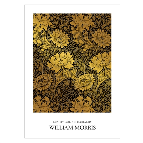 Poster med LUXURY GOLDEN FLORAL AV William Morris