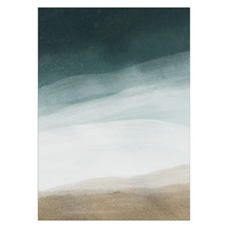 Poster - Akvarell hav och sand