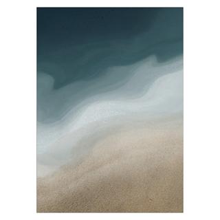 Poster - Akvarell hav och sand 2