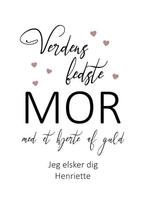 Poster - Mamma med ett hjärta av guld