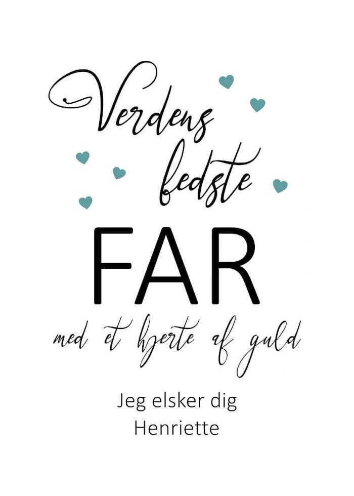 Poster - Far med ett hjärta av guld