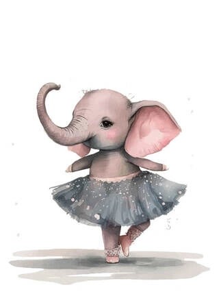 Poster - Ballerinaelefant