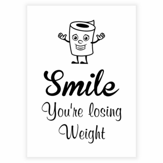Vitt leende du går ner i vikt - Poster