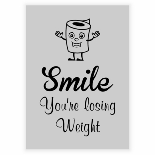 Grått leende du går ner i vikt - Poster
