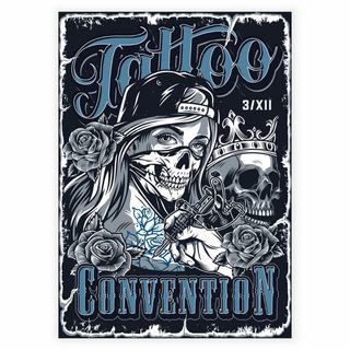 Tattoo Convention Skull - Poster