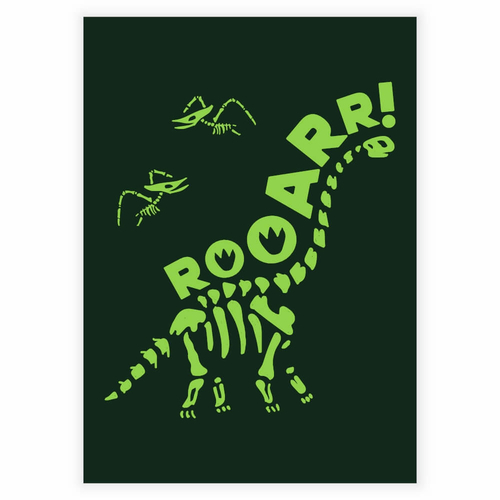 Vilda Rooarr! Dinosaurier affisch
