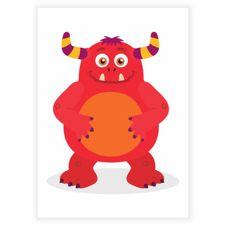 Rött monster - Barnposter