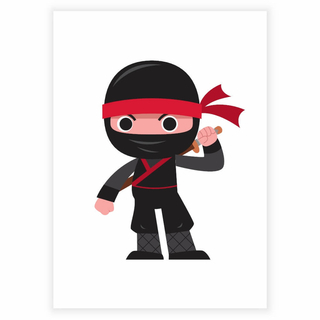 Black Ninja 1 - Barnposter